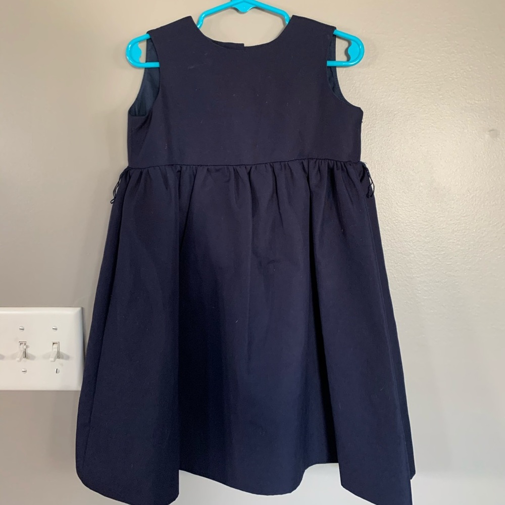 Crewcuts Occassion Navy Lined Dress (100% Cotton)